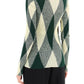 Burberry high-neck pullover with diamond pattern
