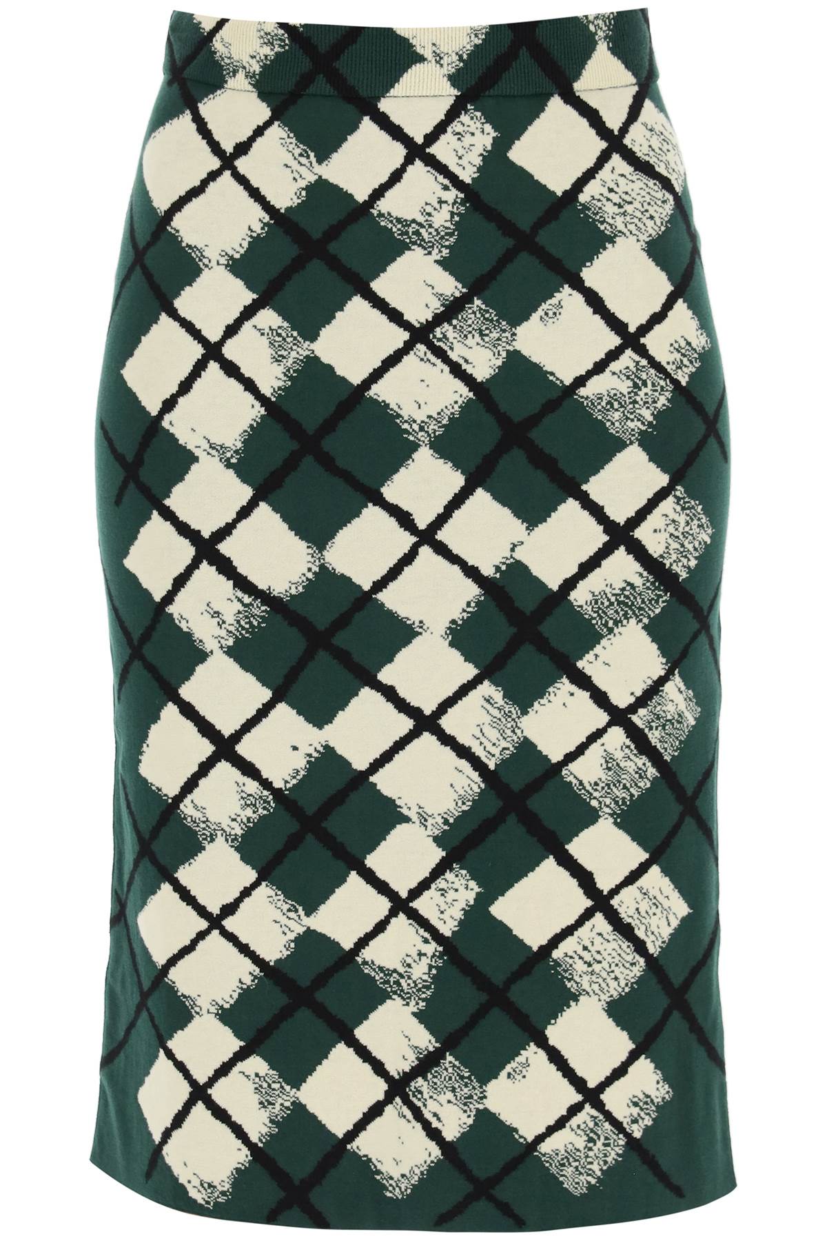 Burberry "knitted diamond pattern midi skirt