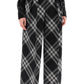 Burberry pantaloni palazzo check a doppia piega