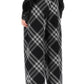 Burberry pantaloni palazzo check a doppia piega