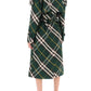 Burberry kensington trench coat with check pattern