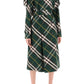 Burberry kensington trench coat with check pattern