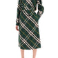 Burberry kensington trench coat with check pattern