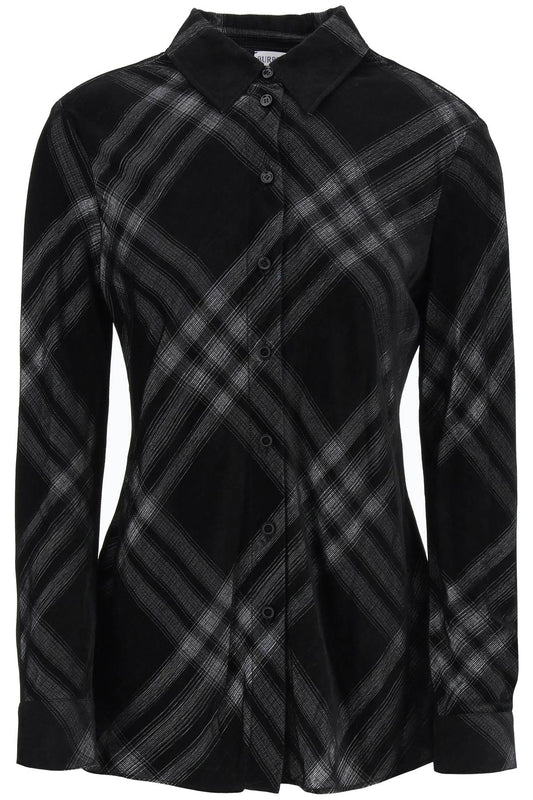 Burberry camicia check in corduroy