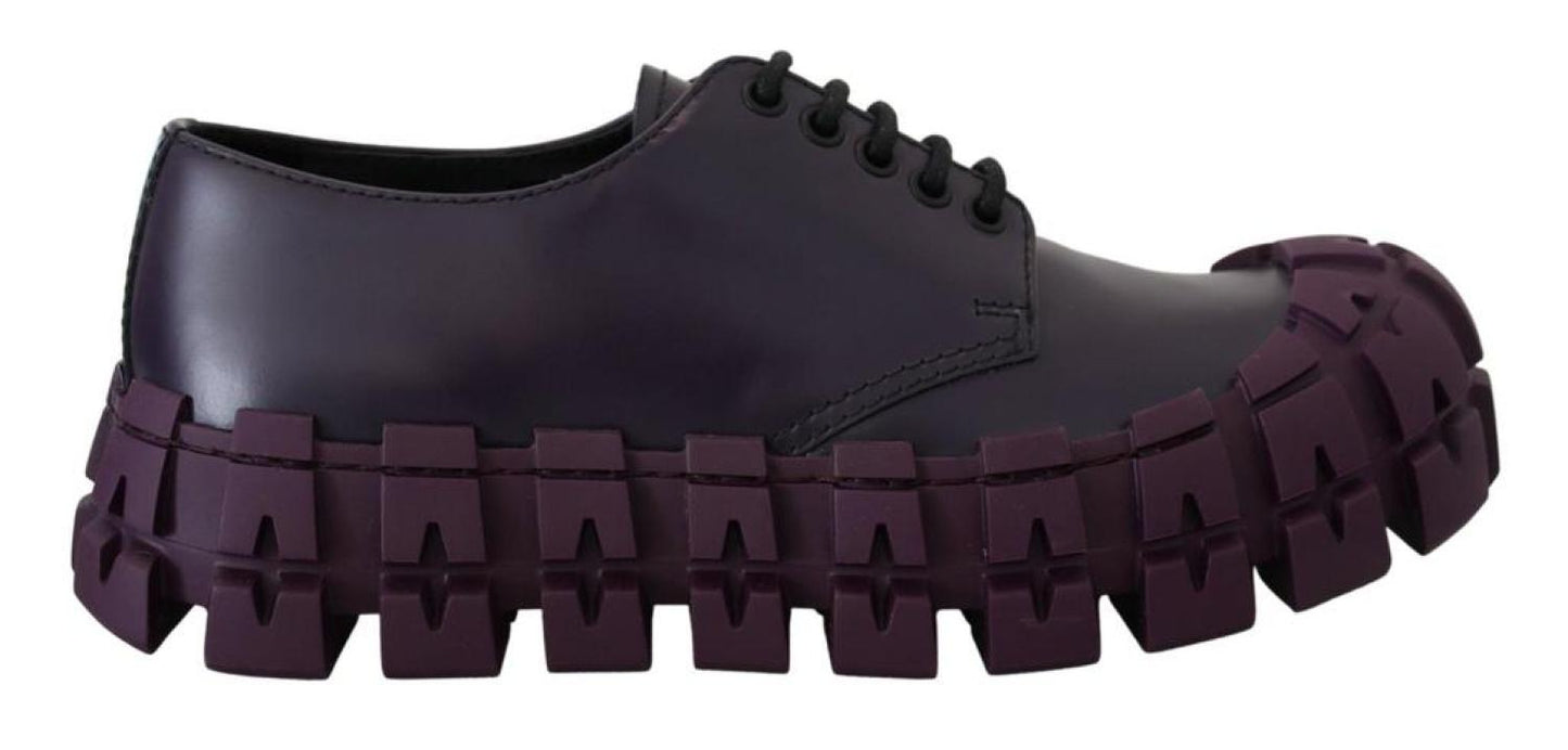 Prada Leather Tractor Lace Up Sneakers Men's Shoes