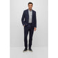 Slim-fit jacket in micro-patterned fabric with silk