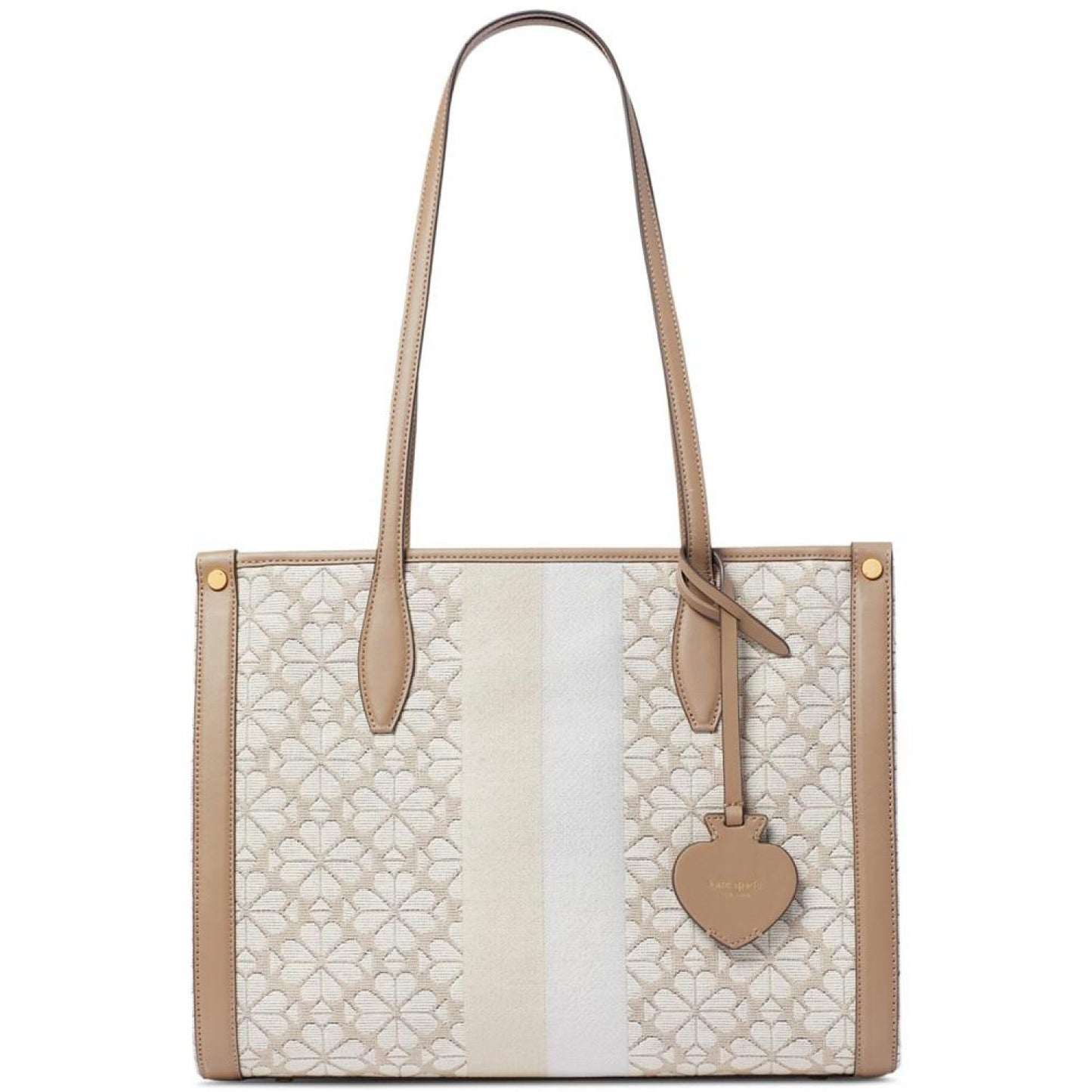 Everything Spade Flower Jacquard Stripe Large Tote