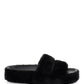Stella mccartney faux fur slides