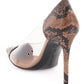 Stella mccartney python print transparent pumps