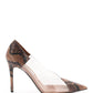 Stella mccartney python print transparent pumps
