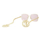 Square-Frame Metal Sunglasses