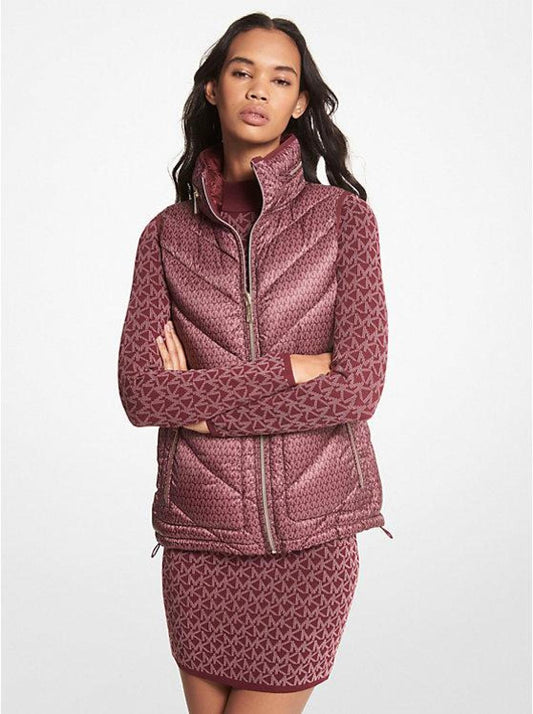 Reversible Logo Print Quilted Vest