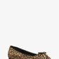 Nori Leopard Print Calf Hair Ballet Flat