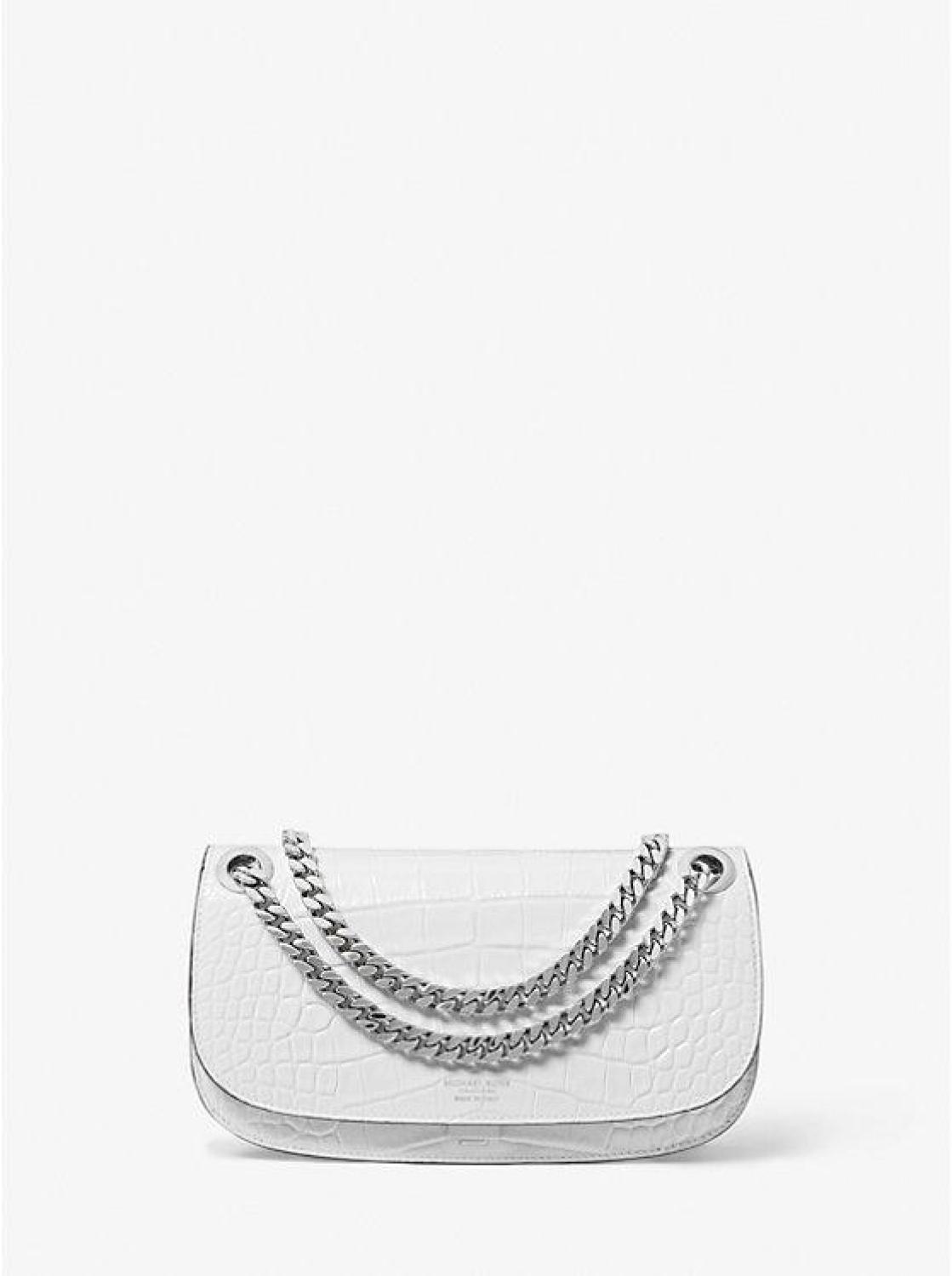 Christie Mini Crocodile Embossed Leather Envelope Bag