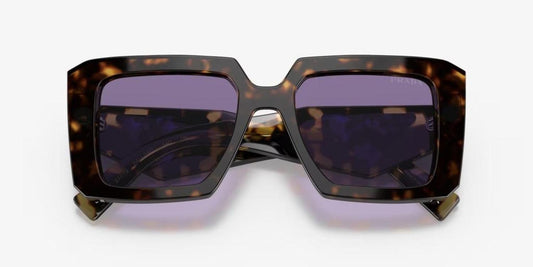 PRADA Women's PR23YS 2AU05Q Tortoise Frame Purple Lens Sunglasses