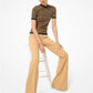 Charlie Stretch Pebble Crepe Flared Pants