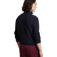 Mesh-Knit Cotton 1/4 Zip Sweater