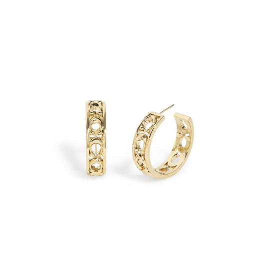 Open Work Hoop Earrings