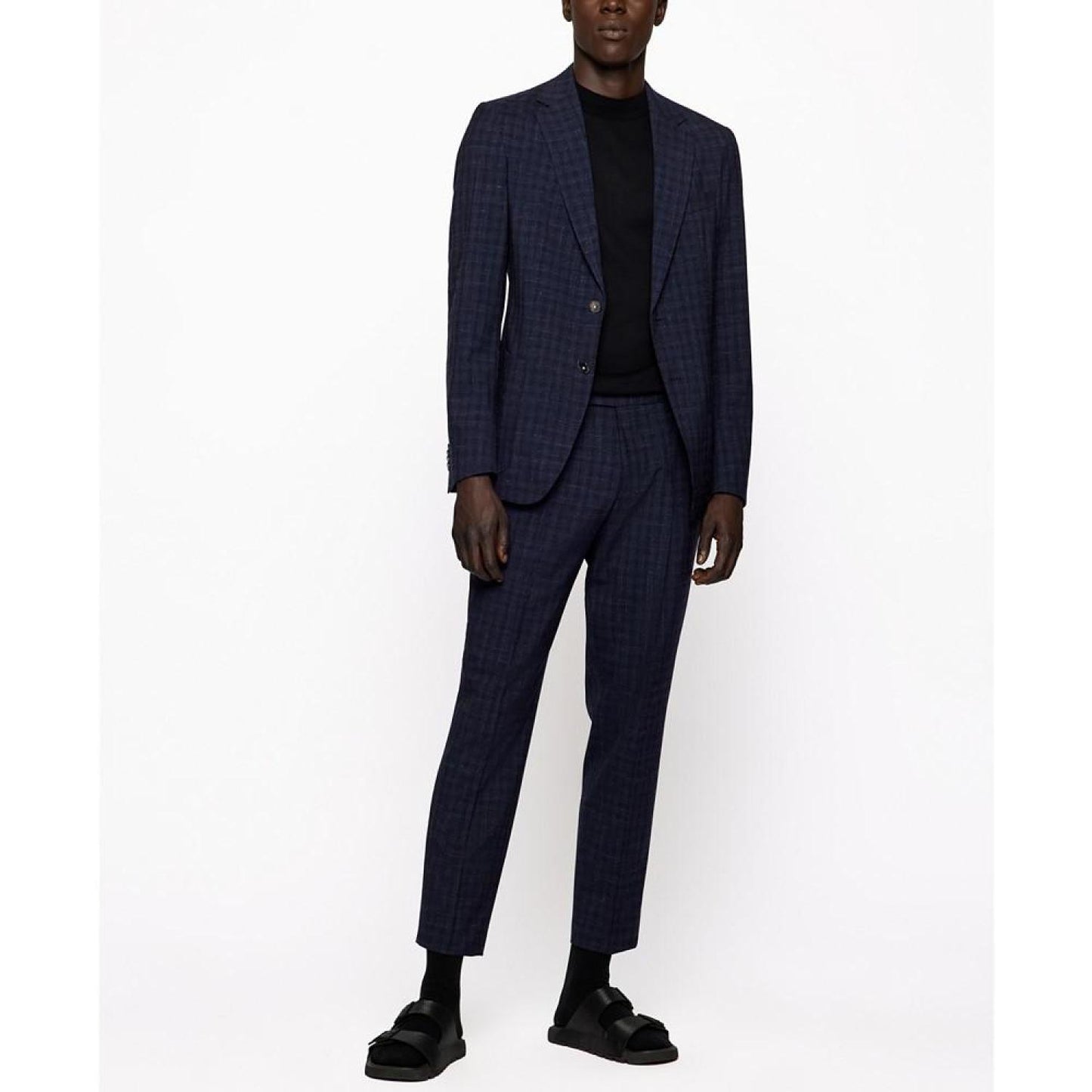 Men's Checked Slim-Fit Suit