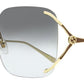 Gucci Women's Glasant Sunglasses GG0646S 001 Gold 60mm