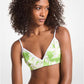 Palm Print Satin Bra Top