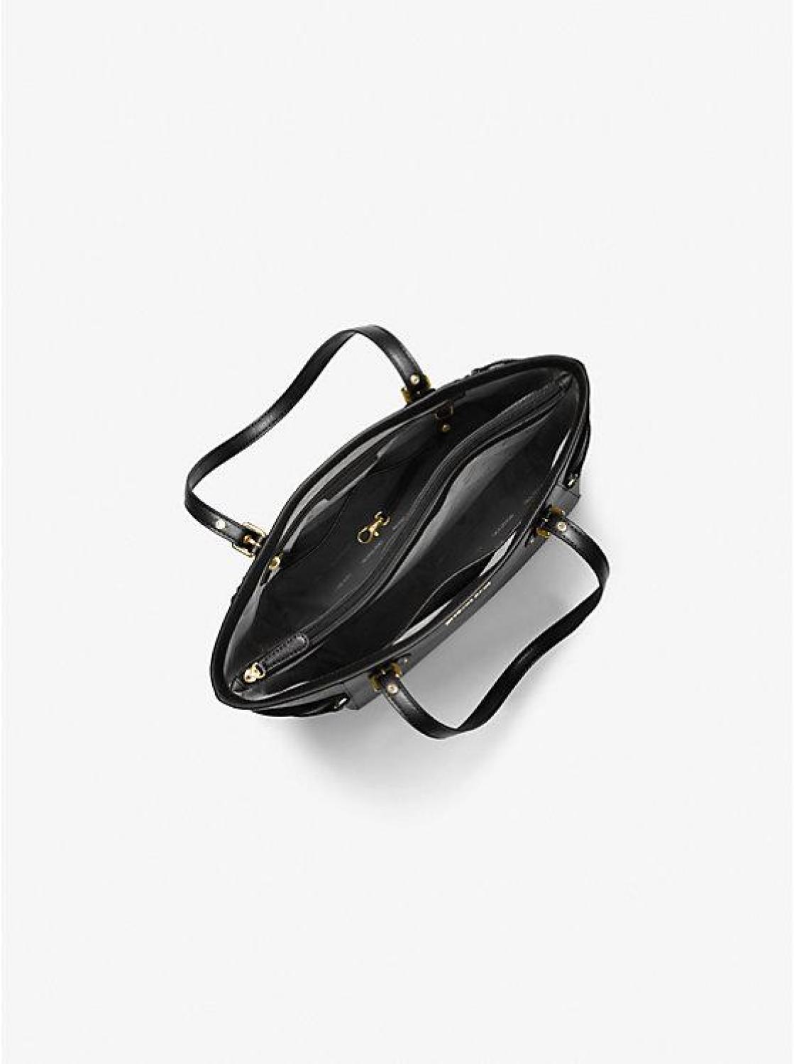 Voyager Small Crossgrain Leather Tote Bag