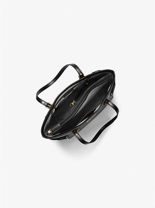 Voyager Small Crossgrain Leather Tote Bag