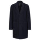 Slim-fit coat in a micro-patterned wool blend