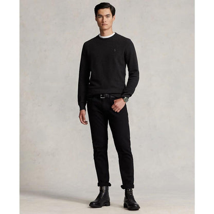 Men's Textured Cotton Crewneck Sweater