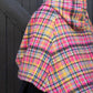 Mari Cape In Pink Plaid