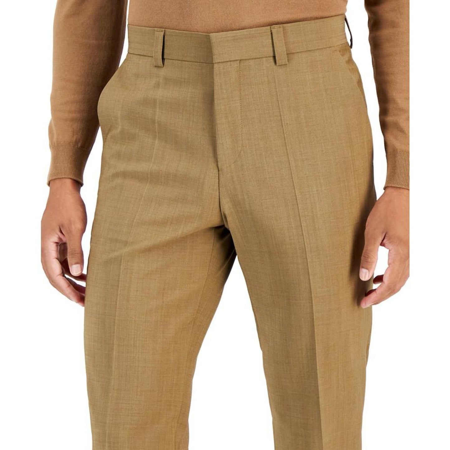 Men's Modern-Fit Tan Suit Trousers