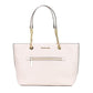 Michael Kors Jet Set Medium Powder Blush Leather Front Zip Chain Tote Bag Women's Purse