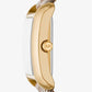 Mini Emery Gold-Tone and Empire Logo Jacquard Watch