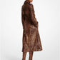 Leopard Print Calf Hair Trench Coat