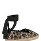 Saint Laurent Leopard-Print Espadrille Flats