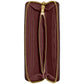 Smooth Leather Slim Accordion Zip-Around Wallet
