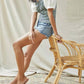 Gingham Sweetheart Tank In Navy/mint Green