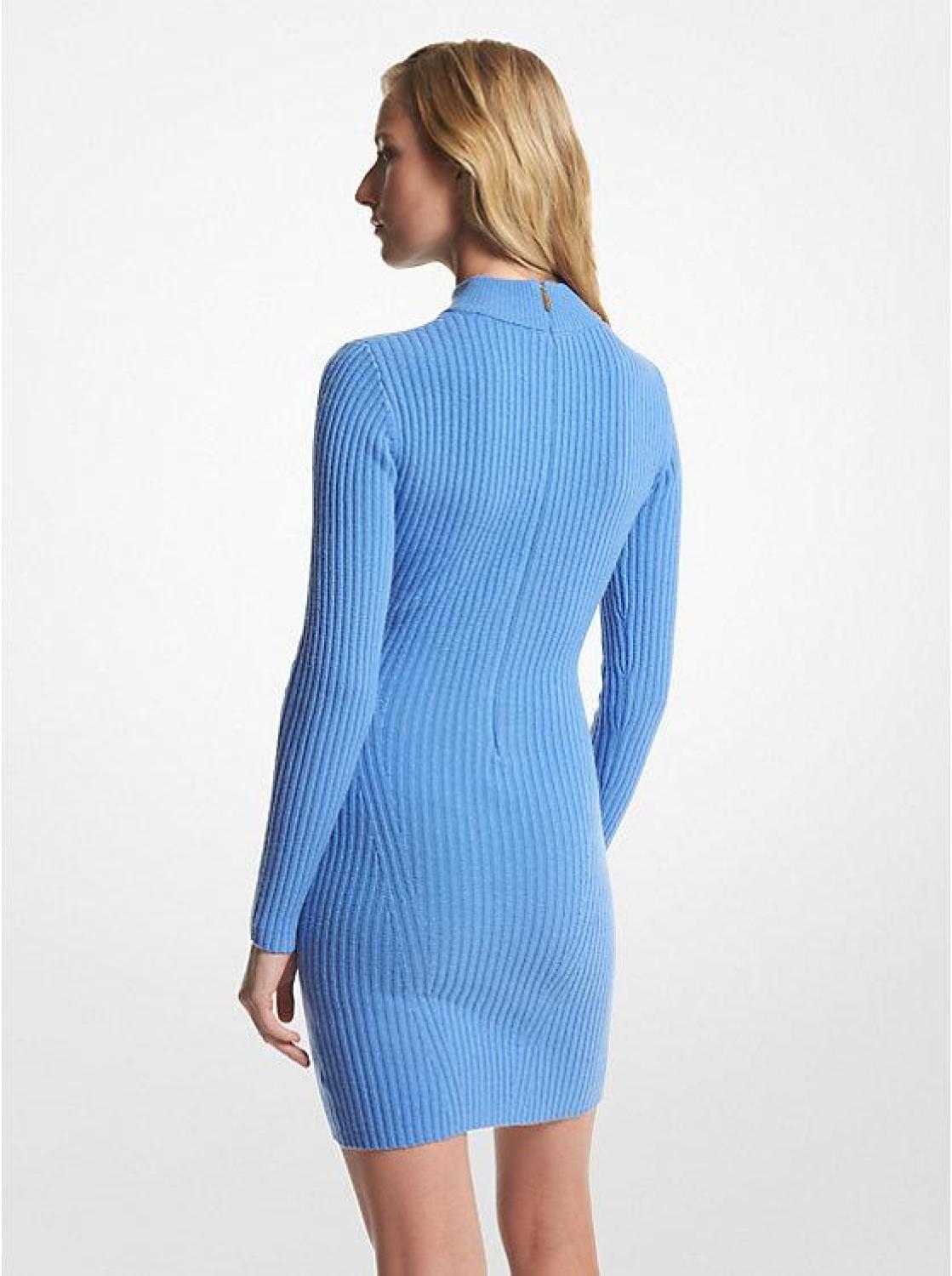 Ribbed Merino Wool Blend Dress