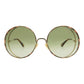 Round-Frame Metal Sunglasses