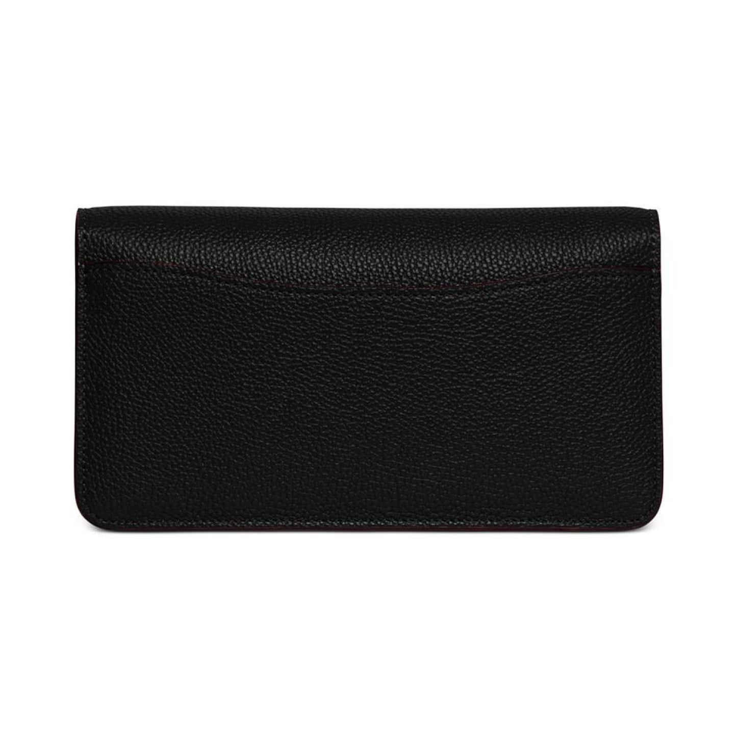 Polished Pebble Leather Tabby Chain Clutch