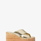 Cary Metallic Leather Wedge Sandal