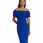 Jersey Off-the-Shoulder Cocktail Dress