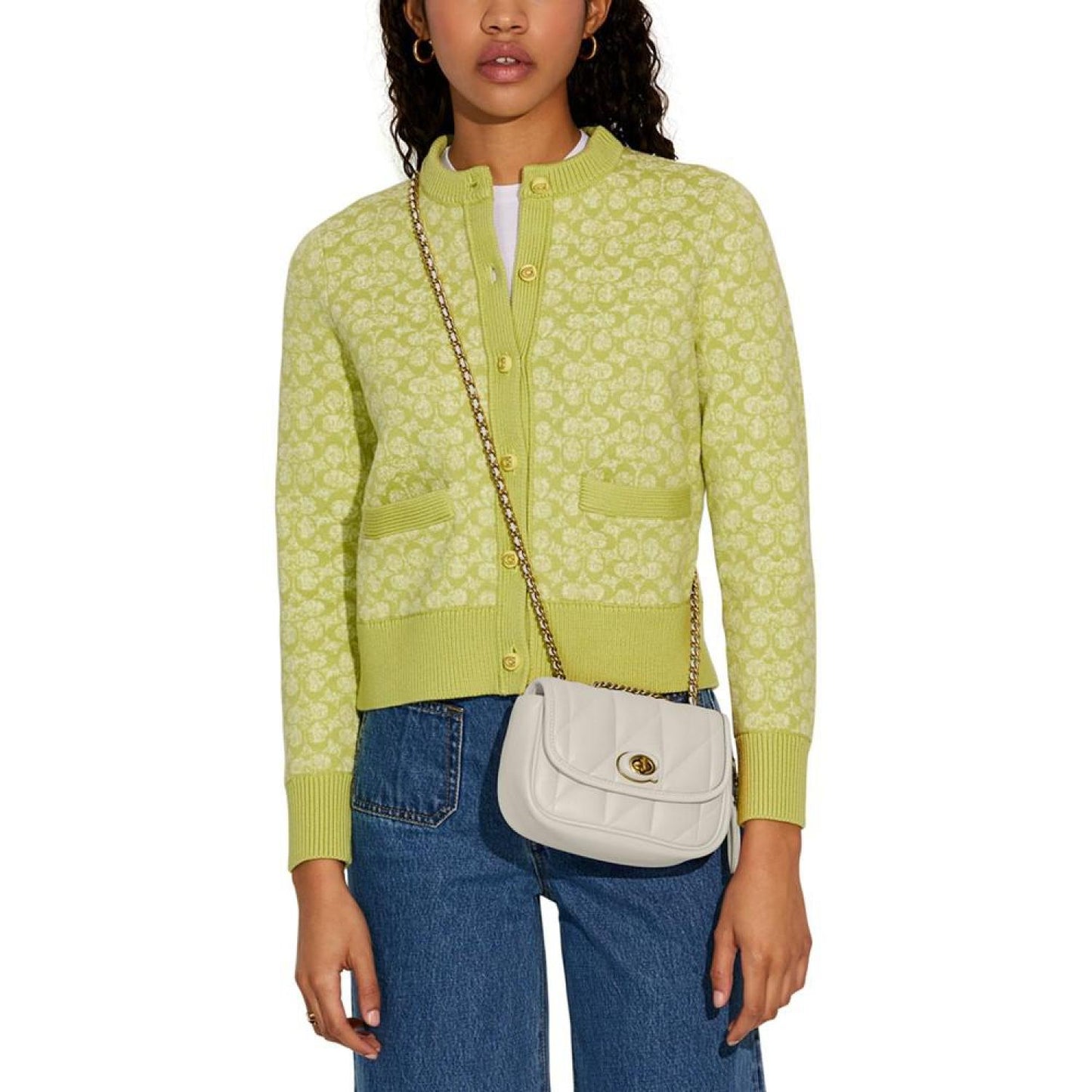 Quilted Pillow Madison Shoulder Bag 18 with Chain Strap