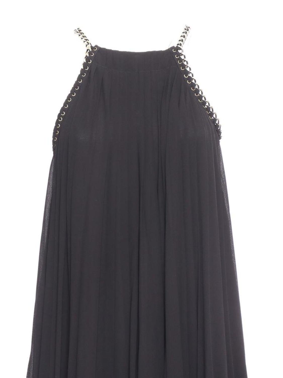 michael kors pleated halter dress Michael Kors Collection Pleated Halter-Neck Midi Dress w/ Leather Belt
