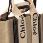 Chloé Woody Small Canvas & Leather Tote