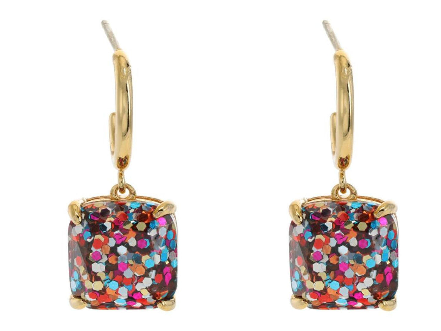 Mini Small Square Huggies Earrings