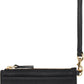 Black 'The Leather Top Zip Wristlet' Wallet