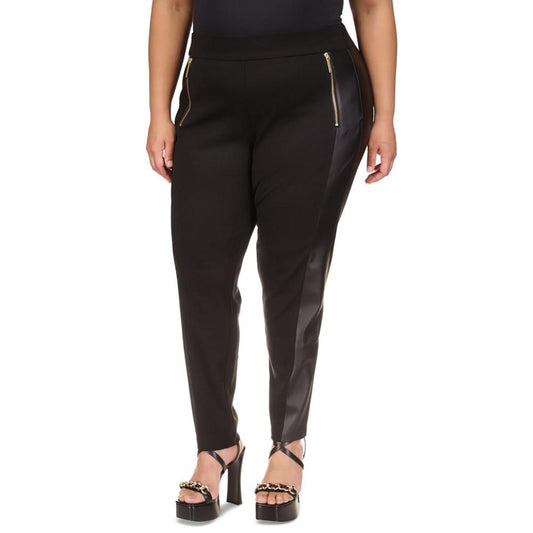 Plus Size Zipper-Pocket Leggings