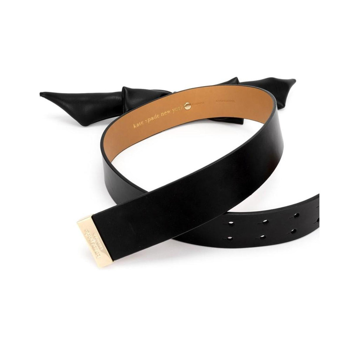 Leather Bow Belt Adjustable Pinhole Closure Formal Casual Accessory Kate Spade - Brandclub - kate spade new york Women main image 2