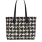 Bleecker Painterly Houndstooth Printed PVC Large Tote